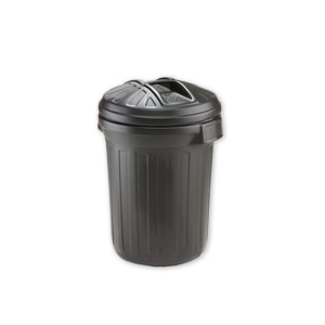 Large black waste bin for hire for events