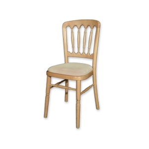 Cheltenham natural wood chair for hire for parties, weddings and events
