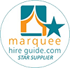 Marquee Hire Guide star supplier badge