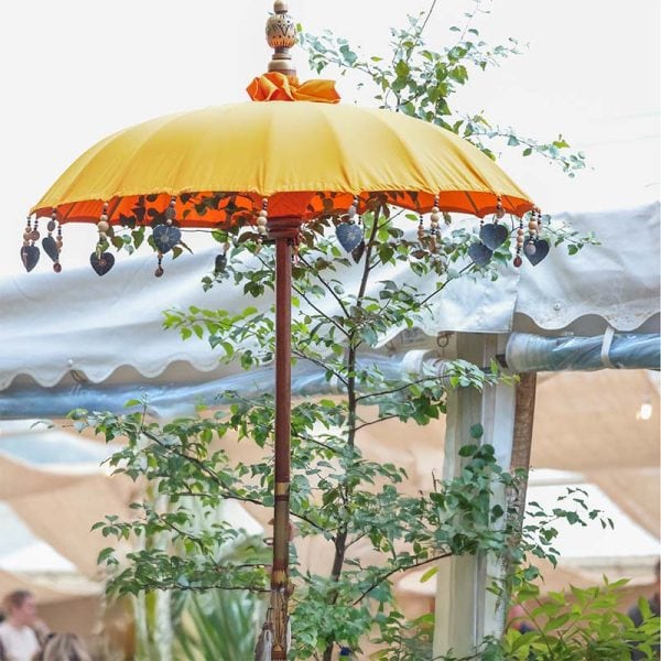 Tangerine Sun Parasol freestanding
